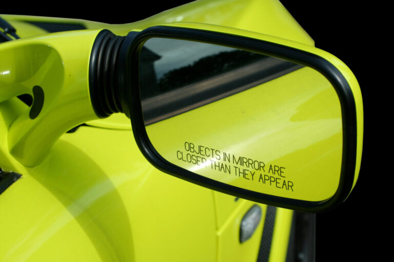 Perspective sideview mirror | Encouraging Greens